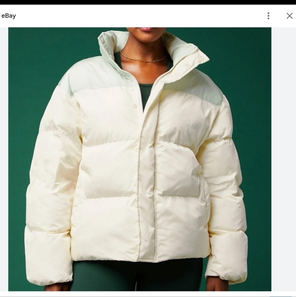Fabletics Light Cream Puffer Jacket